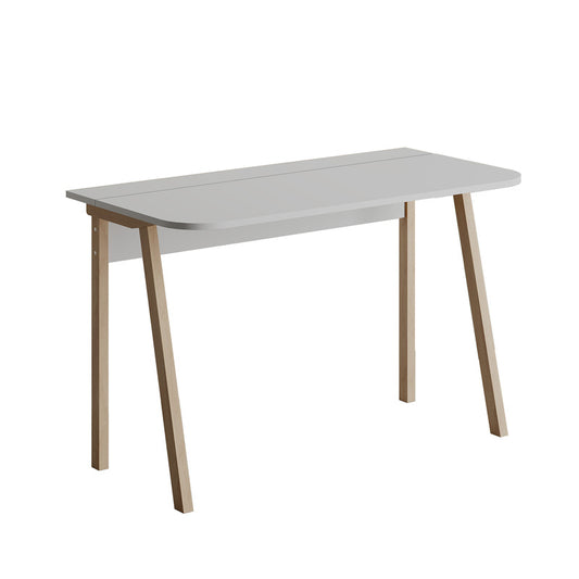 Escritorio Minimalista Blanco con Patas en Color Cambrian | Mesa de Estudio u Oficina 120x75x60 cm – Estilo Nórdico Moderno