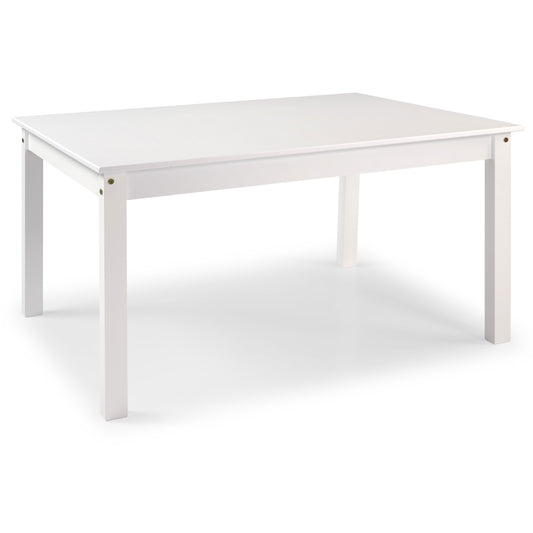 Buyqualia - Mesa Comedor OSMA, 140x80, Tapa Blanco Abierto, Patas Blanco Cerrado