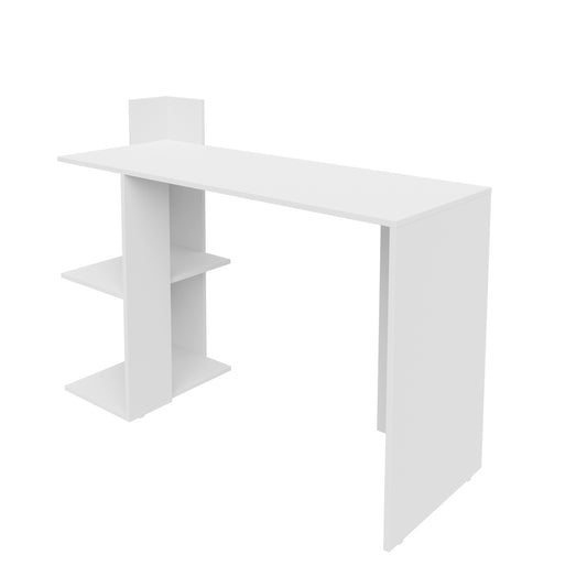 Buyqualia - Mesa Escritorio para despacho u Oficina con Formas Modernas, en Blanco Snow
