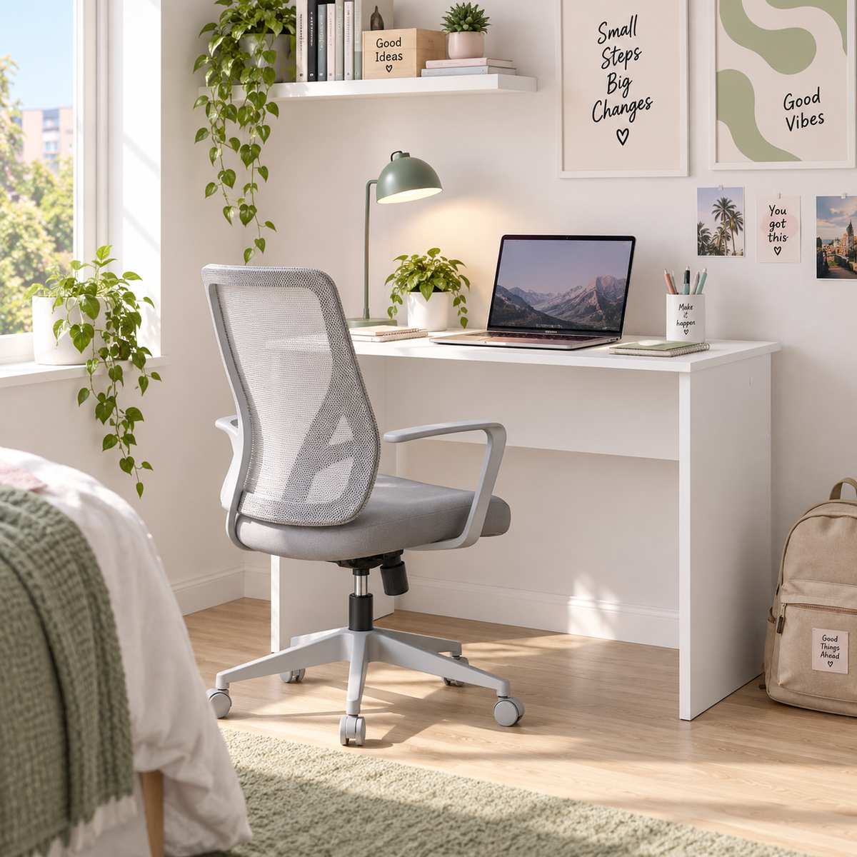Mesa Escritorio de Melamina 75x75x52 cm | Compacto y Funcional para Oficina, Estudio o Espacios Reducidos - Buyqualia