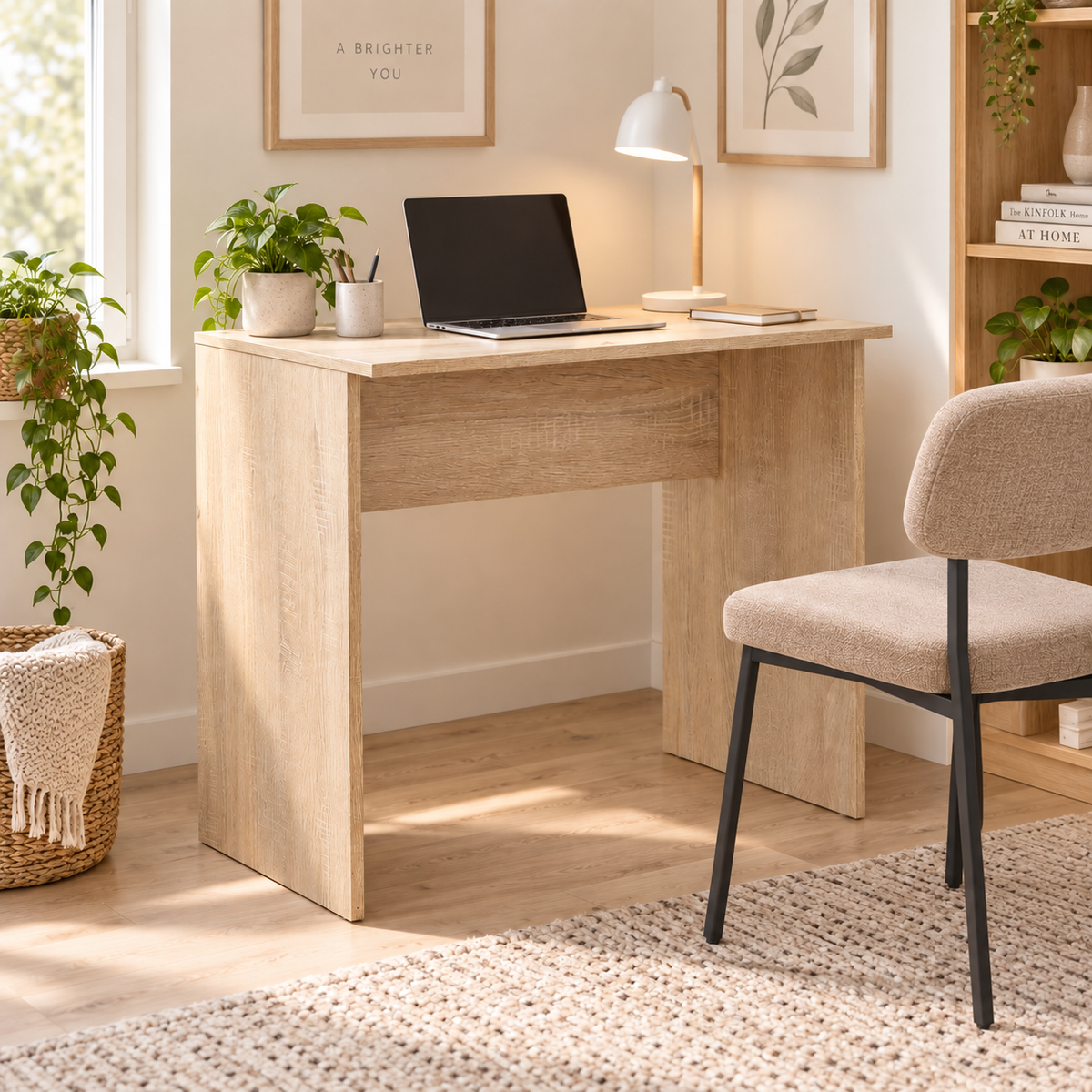 Mesa Escritorio de Melamina 75x75x52 cm | Compacto y Funcional para Oficina, Estudio o Espacios Reducidos - Buyqualia