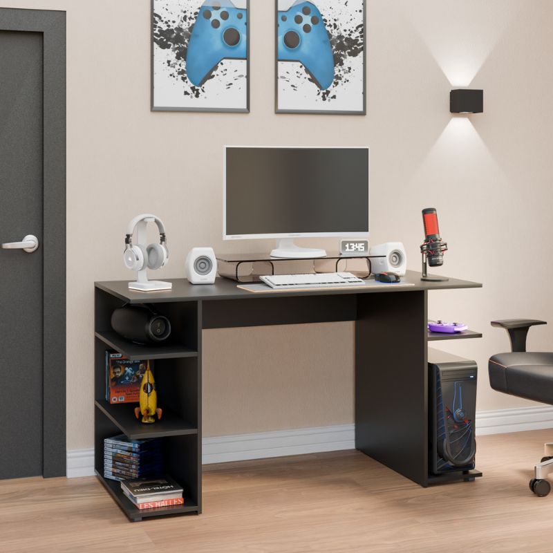 Mesa Escritorio Gamer - Mesa Ordenador - Escritorio Oficina/Despacho - Dimensiones: 136x75x60cm - Buyqualia