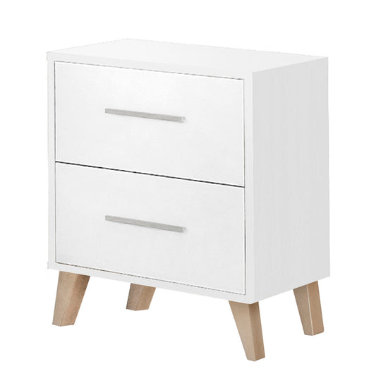 Mesita de Noche Color Cambrian con 2 Cajones | Diseño Minimalista y Moderno - Buyqualia