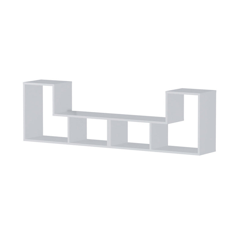 Mueble modular blanco versátil pack 2 unidades – Estantería, mueble TV o almacenamiento, 54x183x30 cm - Buyqualia
