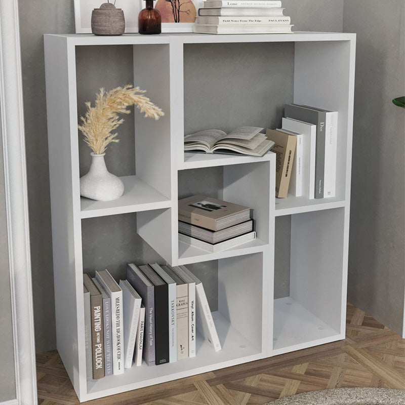 Mueble modular blanco versátil pack 2 unidades – Estantería, mueble TV o almacenamiento, 54x183x30 cm - Buyqualia