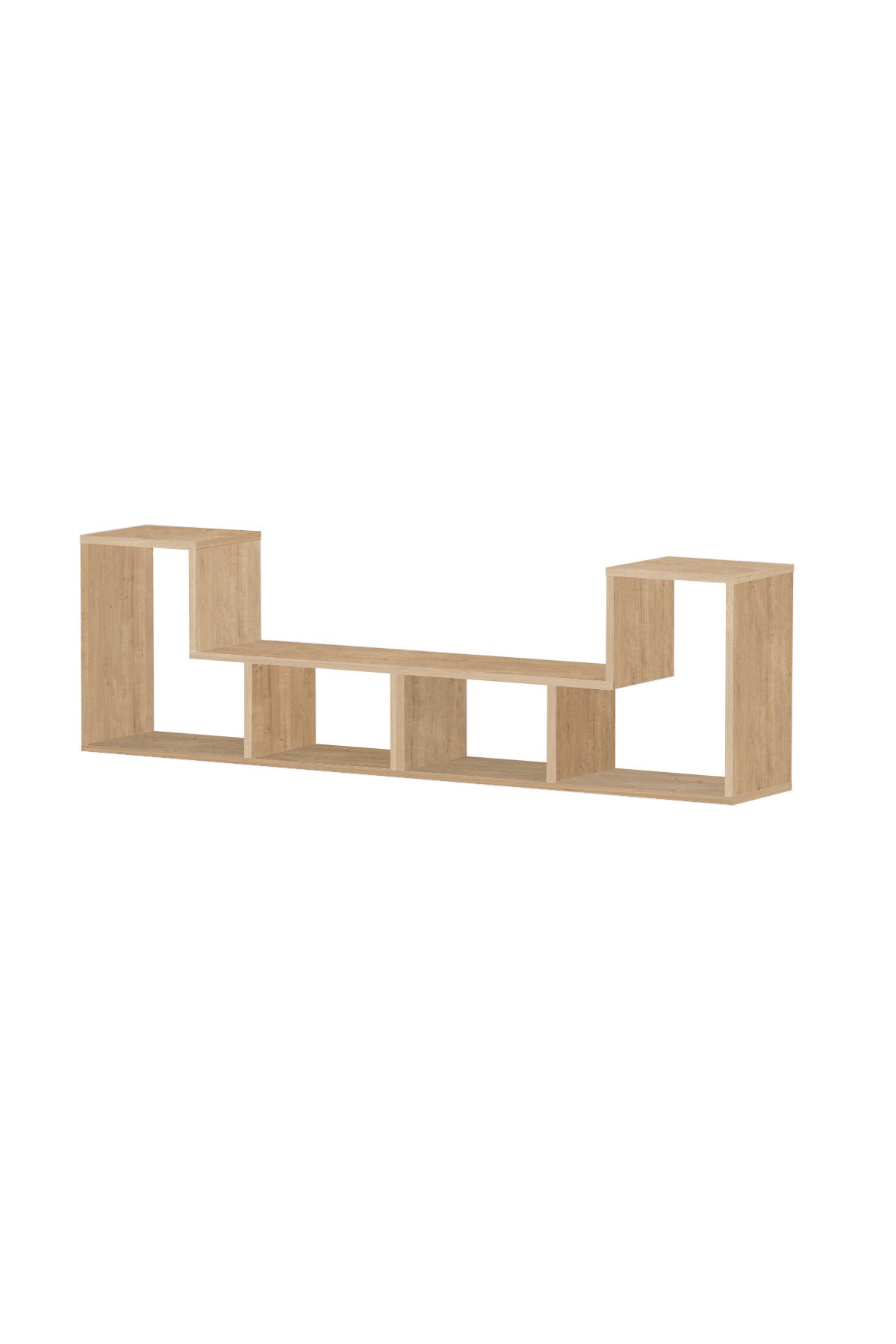 Mueble modular blanco versátil pack 2 unidades – Estantería, mueble TV o almacenamiento, 54x183x30 cm - Buyqualia