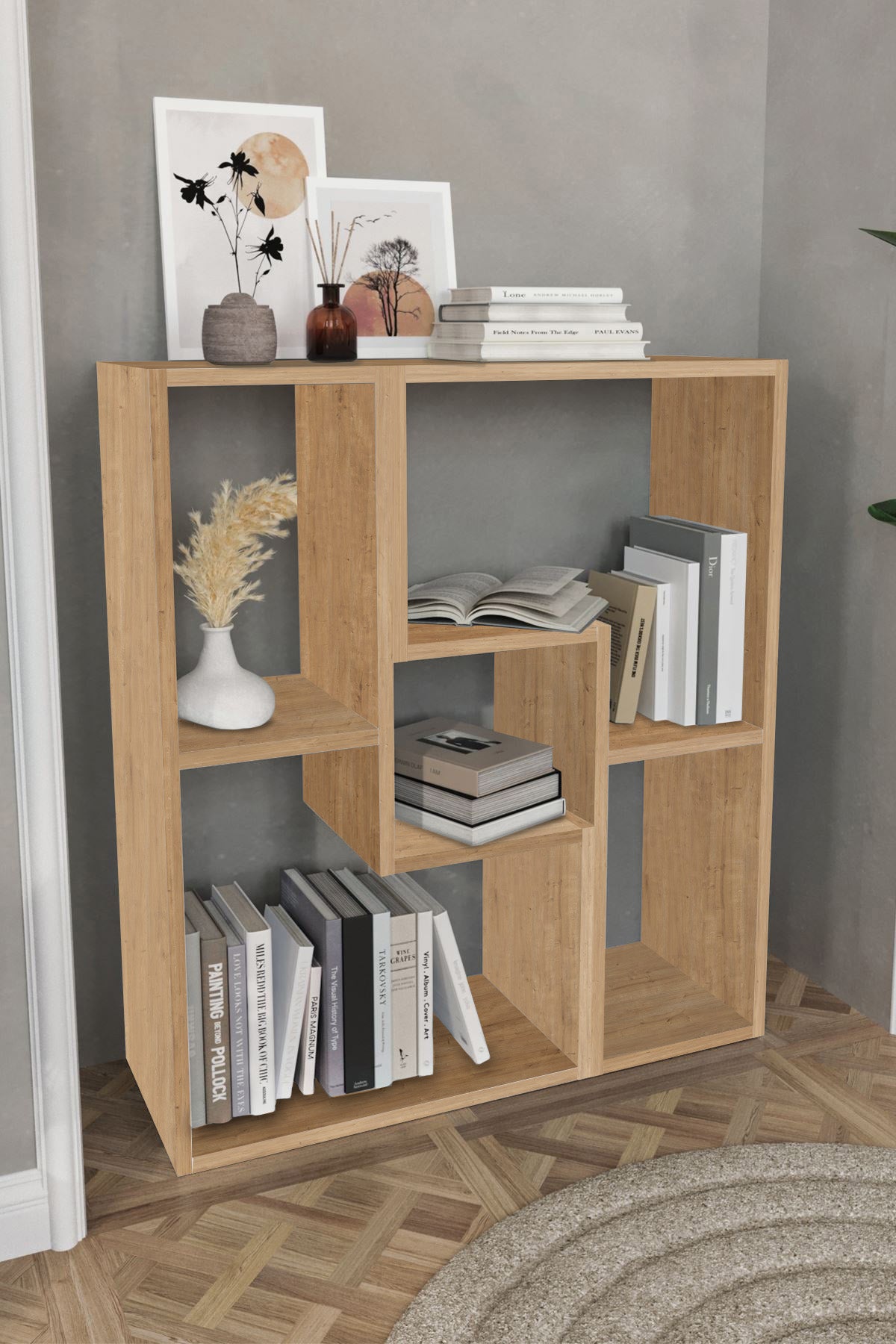 Mueble modular blanco versátil pack 2 unidades – Estantería, mueble TV o almacenamiento, 54x183x30 cm - Buyqualia