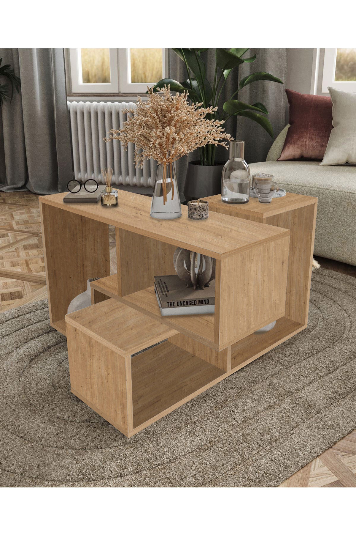 Mueble modular blanco versátil pack 2 unidades – Estantería, mueble TV o almacenamiento, 54x183x30 cm - Buyqualia