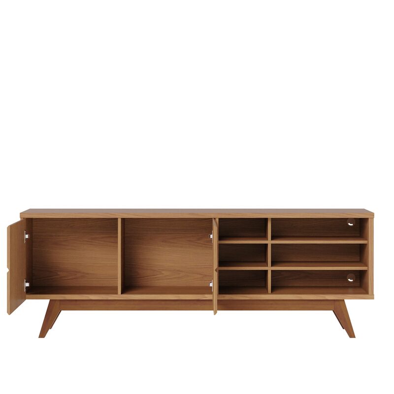 Mueble Bajo de TV - Con Puertas y Botellero - 180x64x37cm