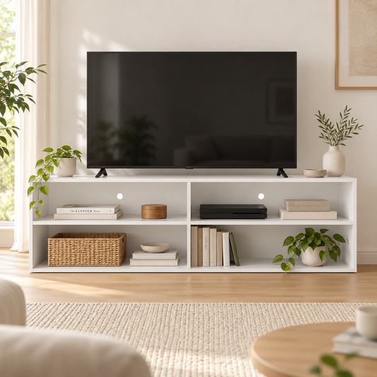 Mueble para TV con 4 estantes abiertos