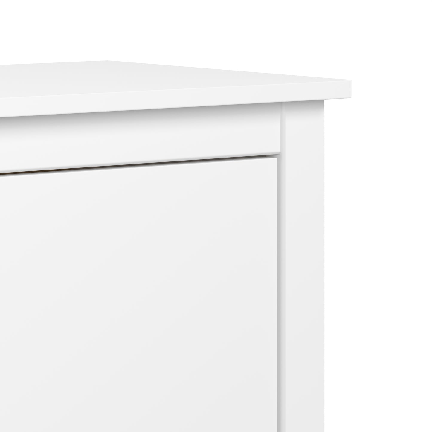Mueble TV Blanco con 2 Puertas y Estantes Centrales Estilo Moderno