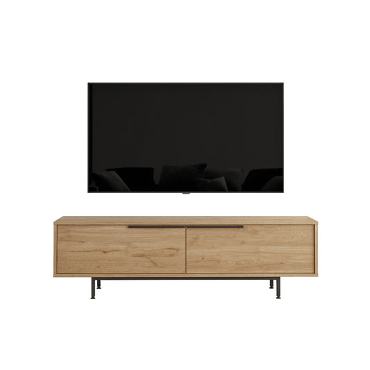 Mueble para TV moderno tipo madera con puertas corredizas