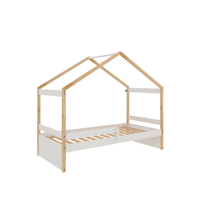Cama Nido Infantil Estilo Casita – Estructura de Madera 150x195x97 cm – Diseño Lúdico y Funcional para Niños - Buyqualia