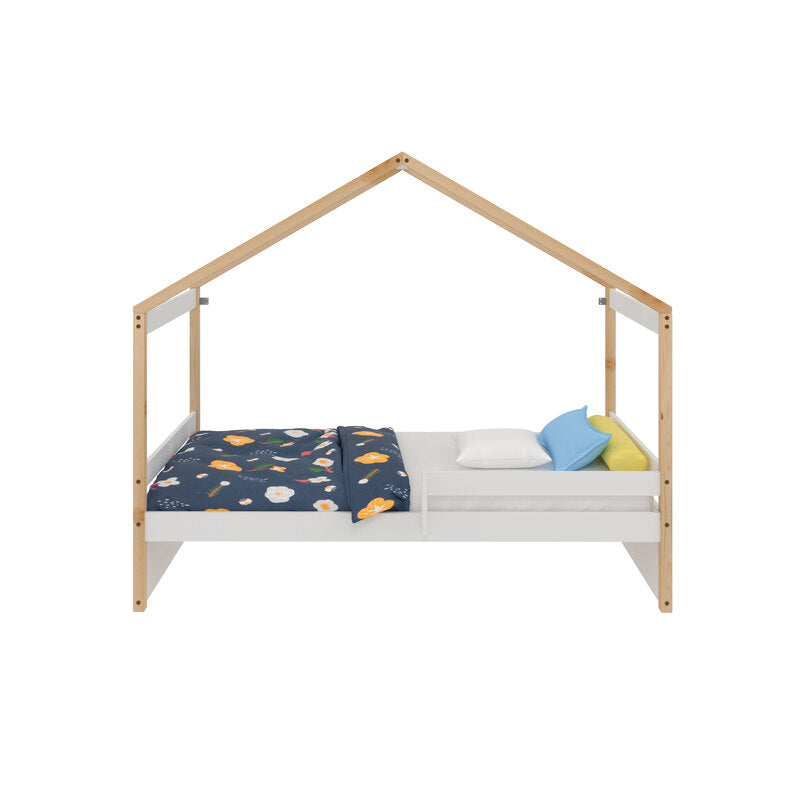 Cama Nido Infantil Estilo Casita – Estructura de Madera 150x195x97 cm – Diseño Lúdico y Funcional para Niños - Buyqualia