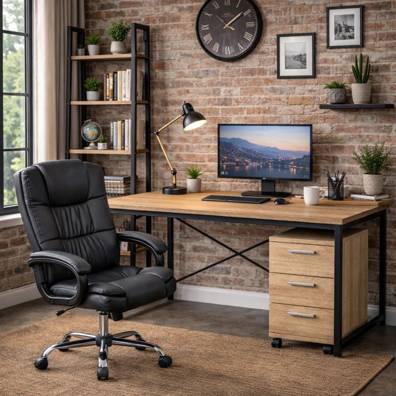 Silla de Oficina Negra | Diseño Moderno y Cómodo | Buyqualia