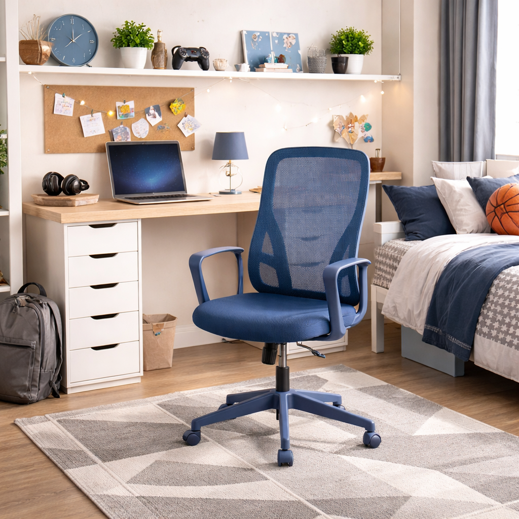 Silla ejecutiva ergonómica de oficina con respaldo de malla