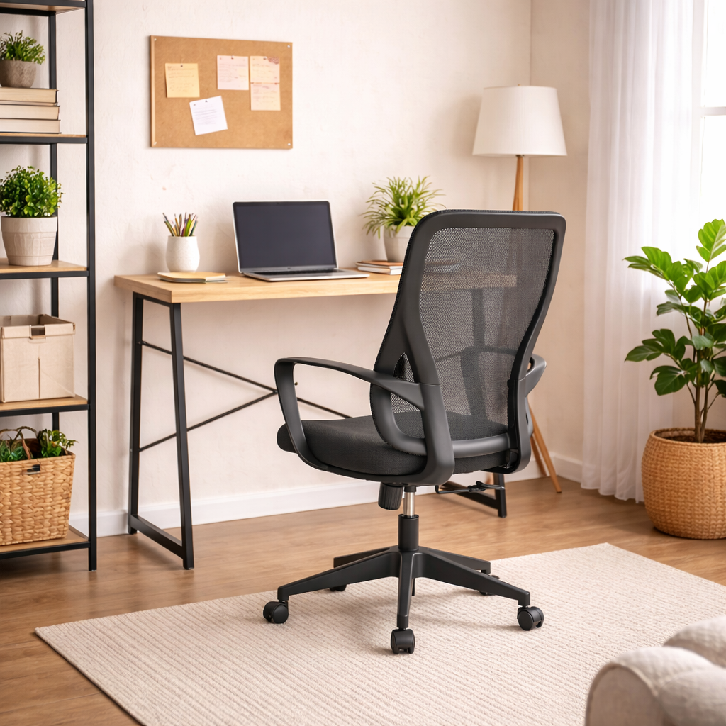 Silla ejecutiva ergonómica de oficina con respaldo de malla