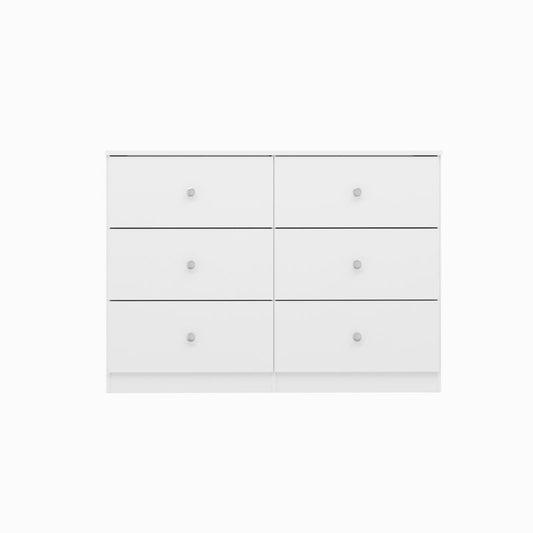 Cómoda blanca de 6 cajones
