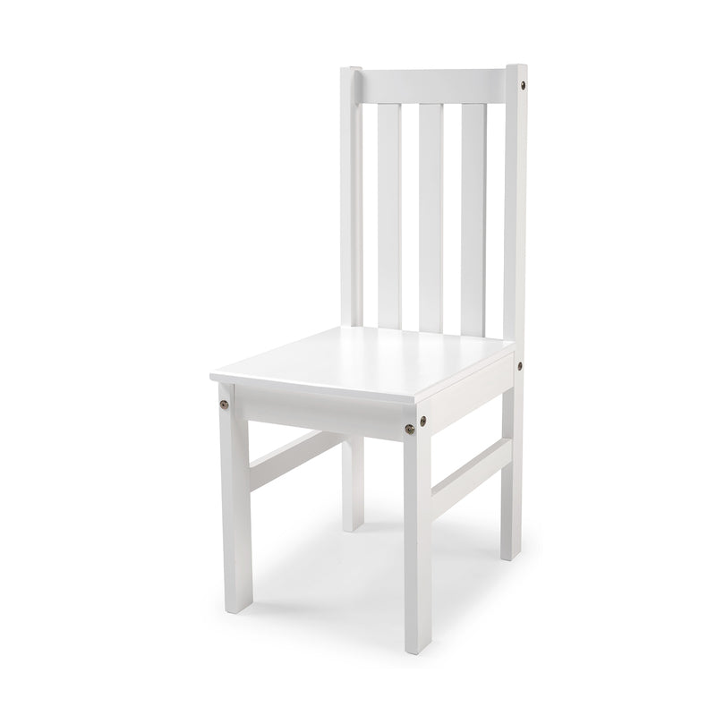 Juego de 2 Sillas de Comedor de Madera Maciza - Modelo OSMA - Blanco - Buyqualia