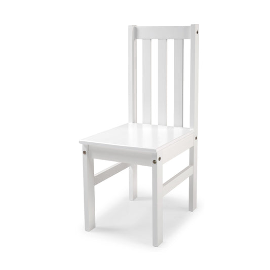 Juego de 2 Sillas de Comedor de Madera Maciza - Modelo OSMA - Blanco - Buyqualia