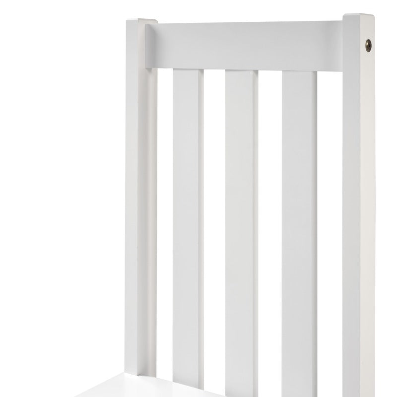 Juego de 2 Sillas de Comedor de Madera Maciza - Modelo OSMA - Blanco - Buyqualia