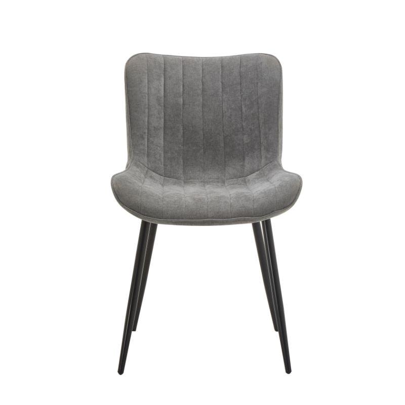 Pack de 4 Sillas Tapizadas con Patas Metálicas Negras – Sillas Modernas Acolchadas para Salón, Oficina o Zona de Reunión