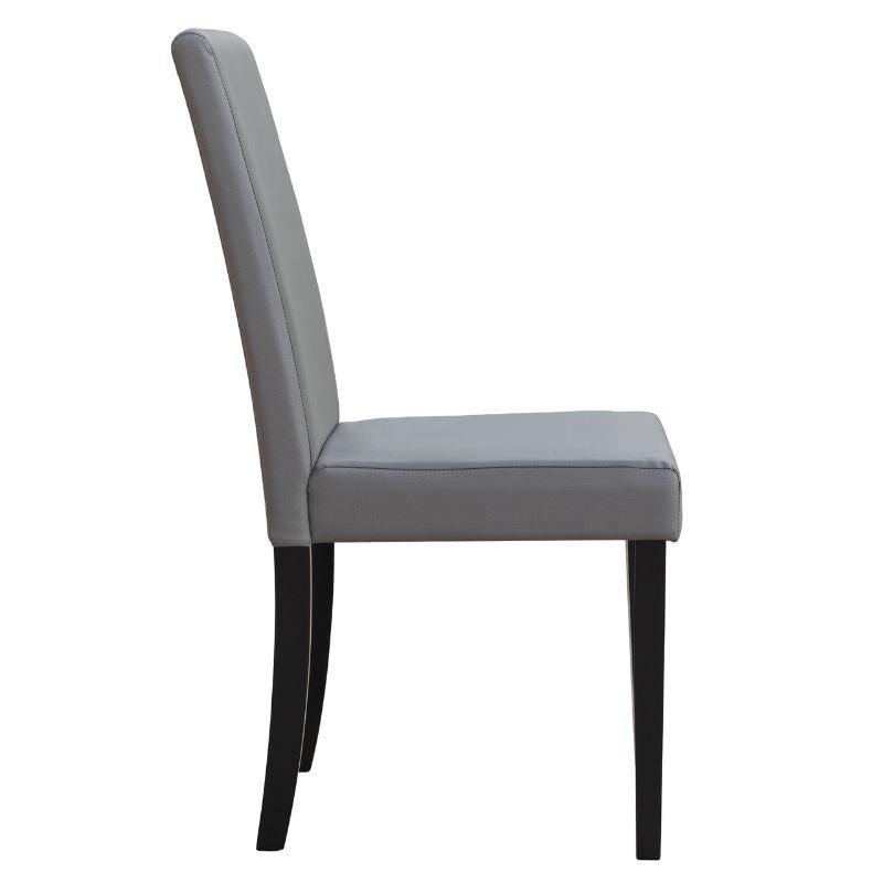 Juego de 2 Sillas SI-731 Gris con Patas Negras – Diseño Moderno y Elegante
