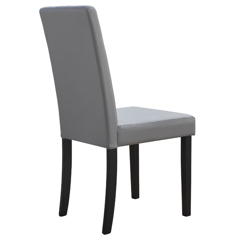 Juego de 2 Sillas SI-731 Gris con Patas Negras – Diseño Moderno y Elegante