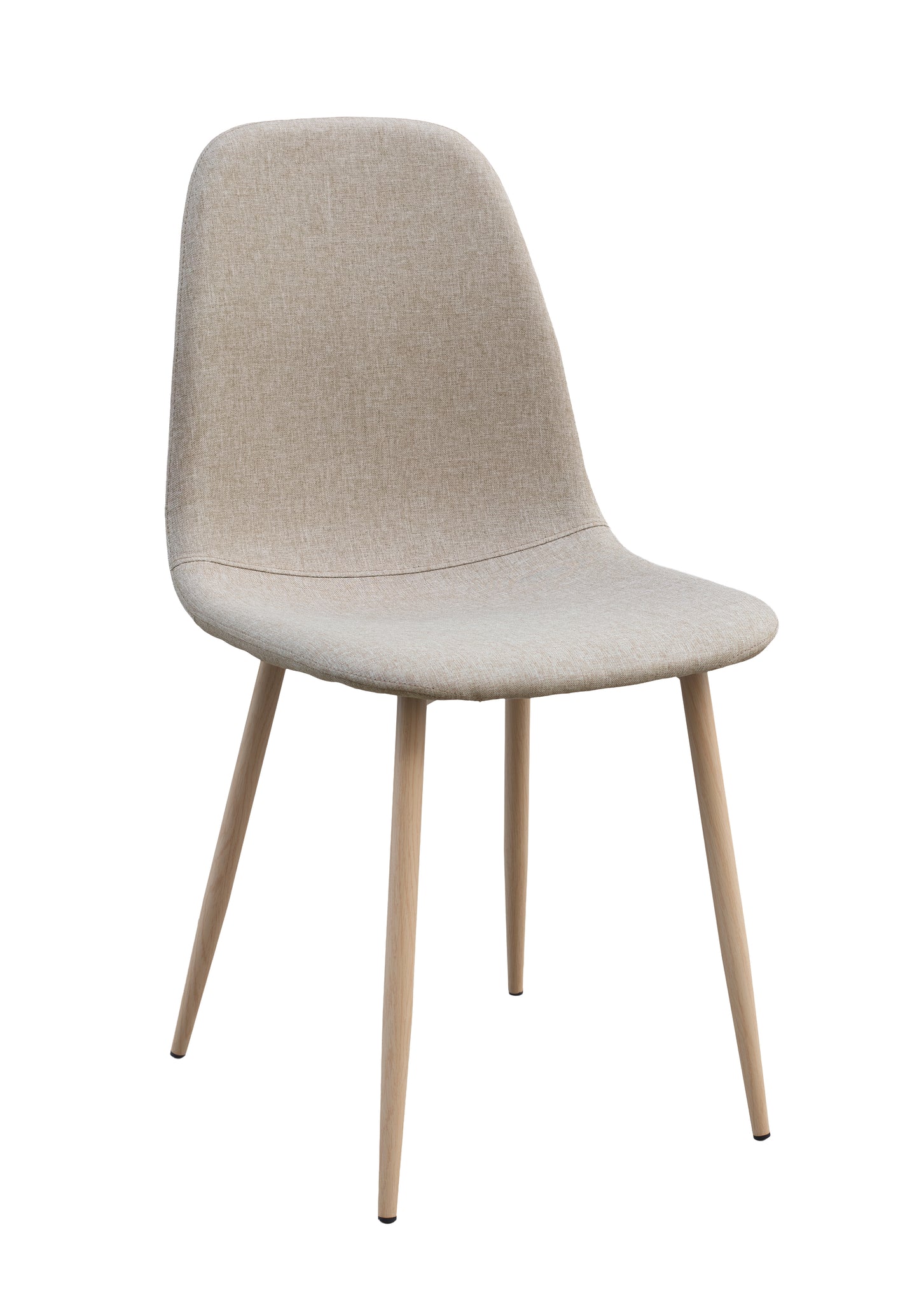 Juego de 4 Sillas tapizadas de estilo nórdico con patas de madera y diseño ergonómico