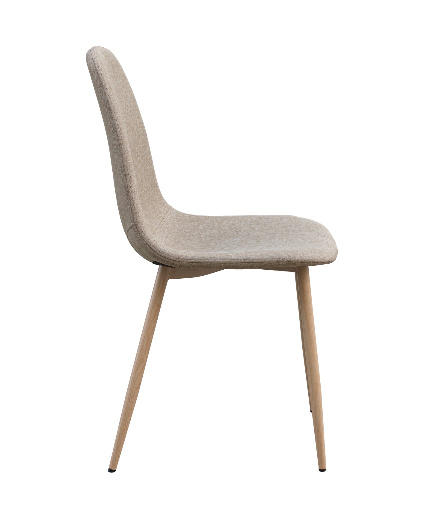 Juego de 4 Sillas tapizadas de estilo nórdico con patas de madera y diseño ergonómico