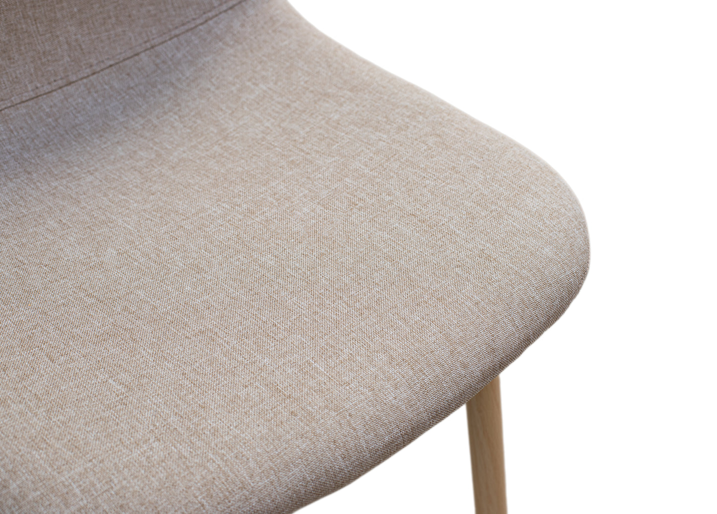 Juego de 4 Sillas tapizadas de estilo nórdico con patas de madera y diseño ergonómico