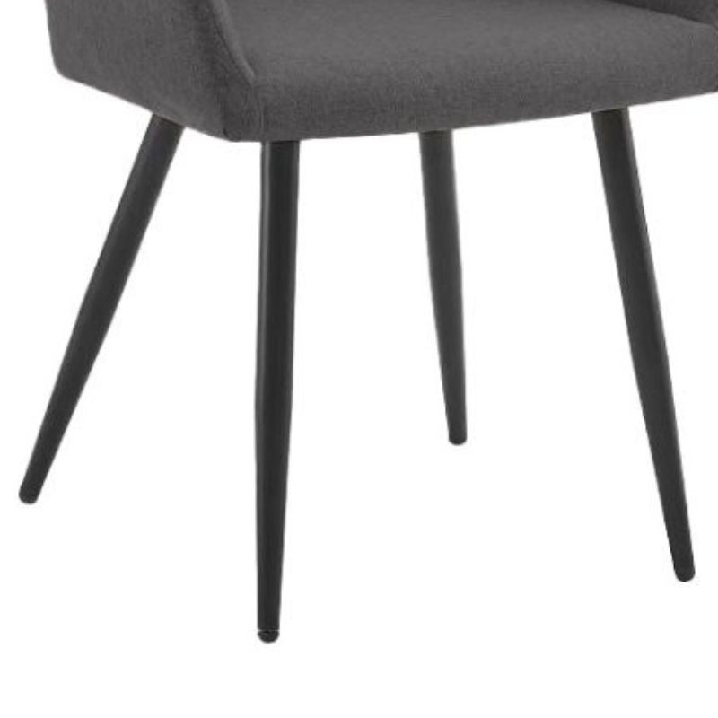 Juego de 2 Sillas de comedor tapizada con brazos, respaldo envolvente y capitonado