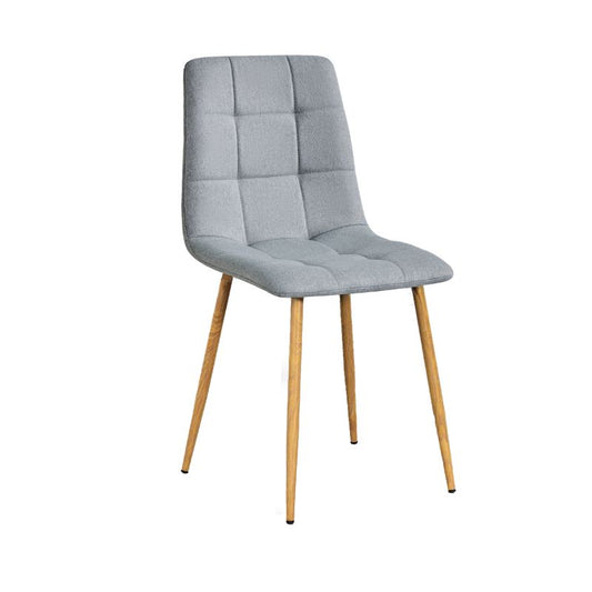 Juego de 4 Sillas de comedor tapizada con costuras acolchadas - Diseño Elegante