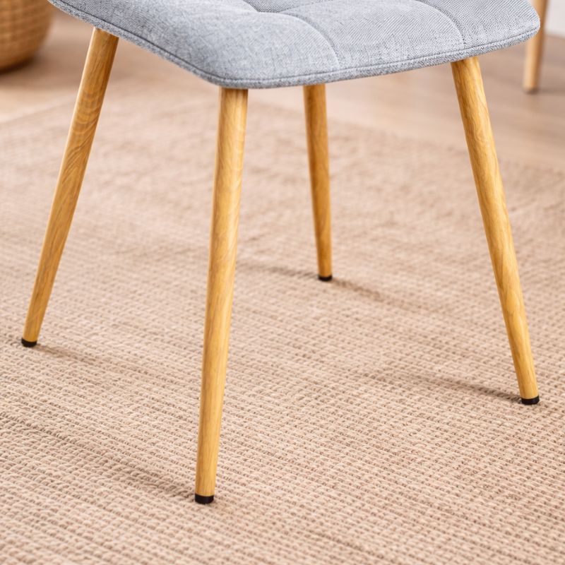 Juego de 4 Sillas de comedor tapizada con costuras acolchadas - Diseño Elegante