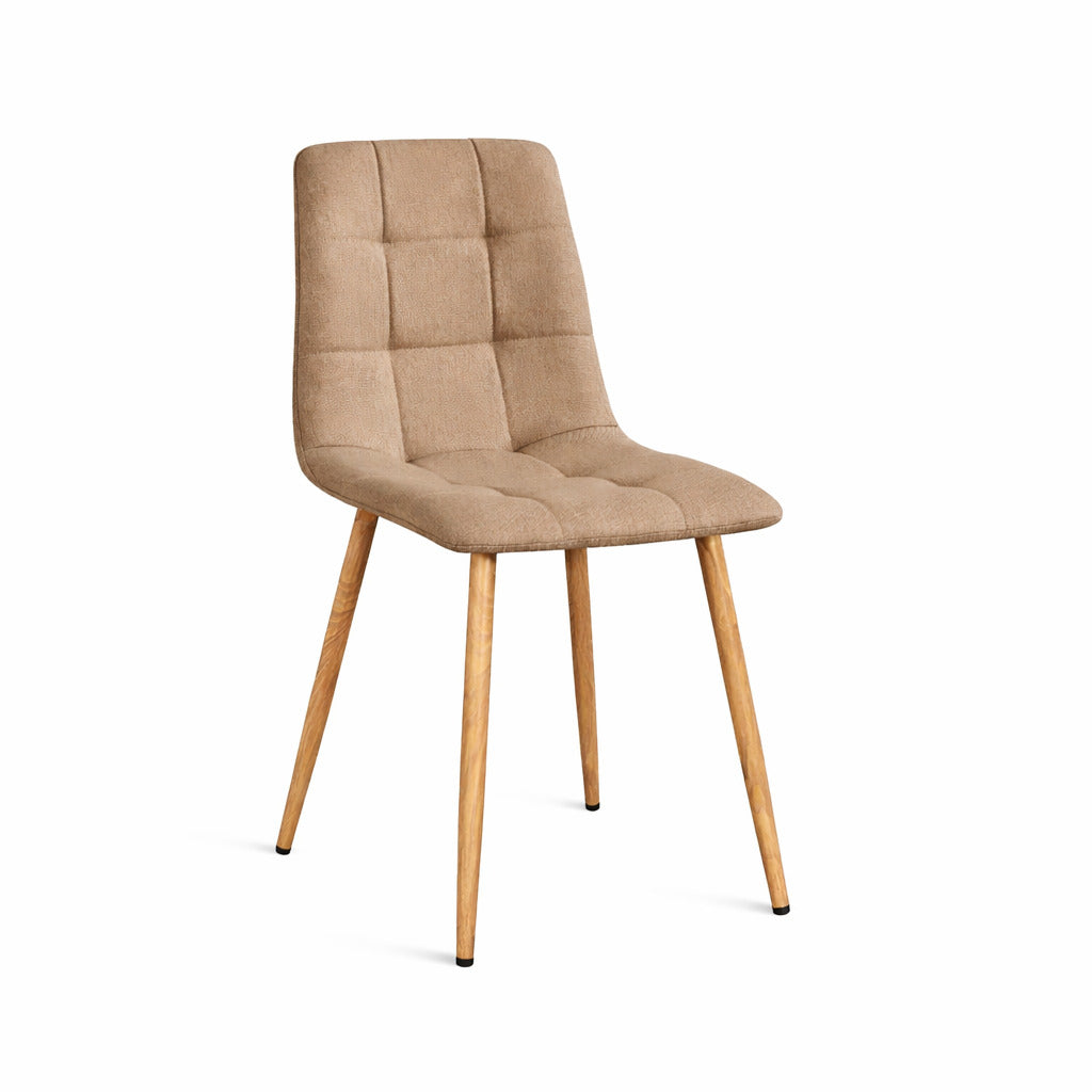 Juego de 4 Sillas de comedor tapizada con costuras acolchadas - Diseño Elegante
