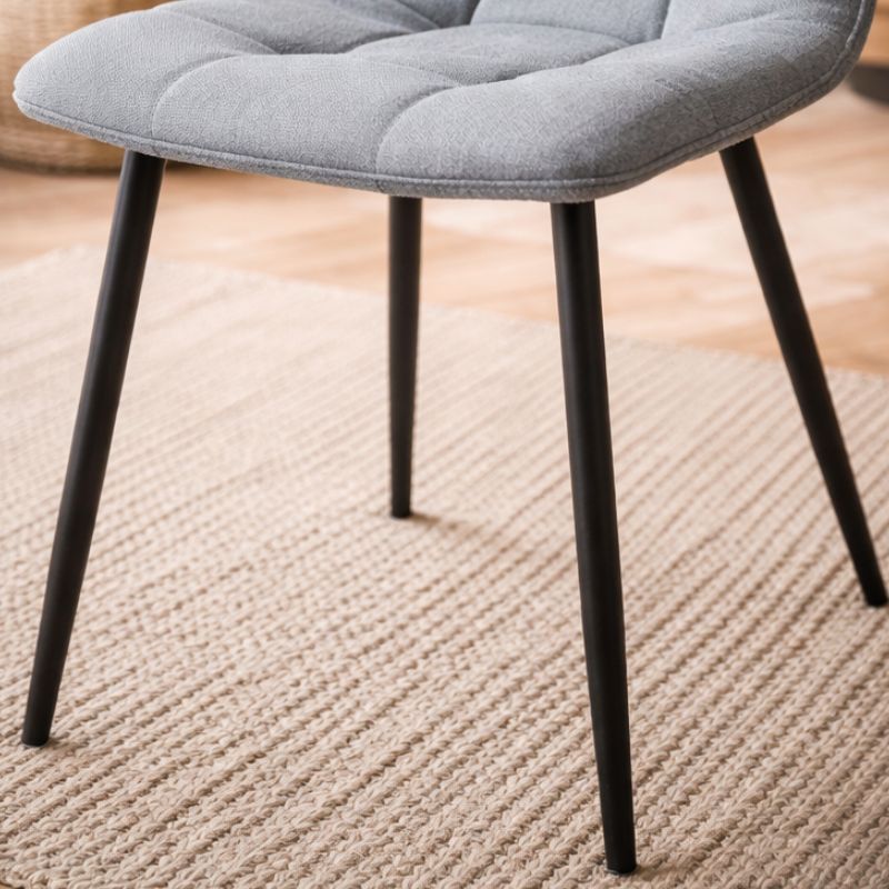 Juego de 4 Sillas de comedor tapizada con costuras acolchadas - Diseño Elegante
