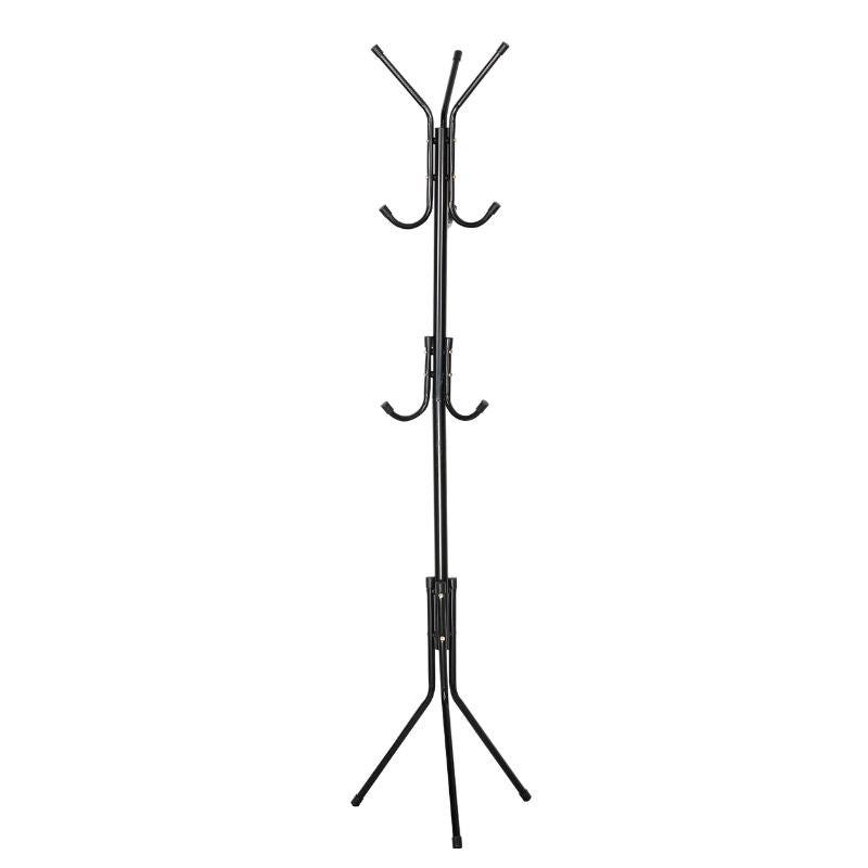 Perchero Metálico Negro  – Diseño Moderno y Resistente para Recibidores, Dormitorios u Oficinas - 172x48 cm - Buyqualia