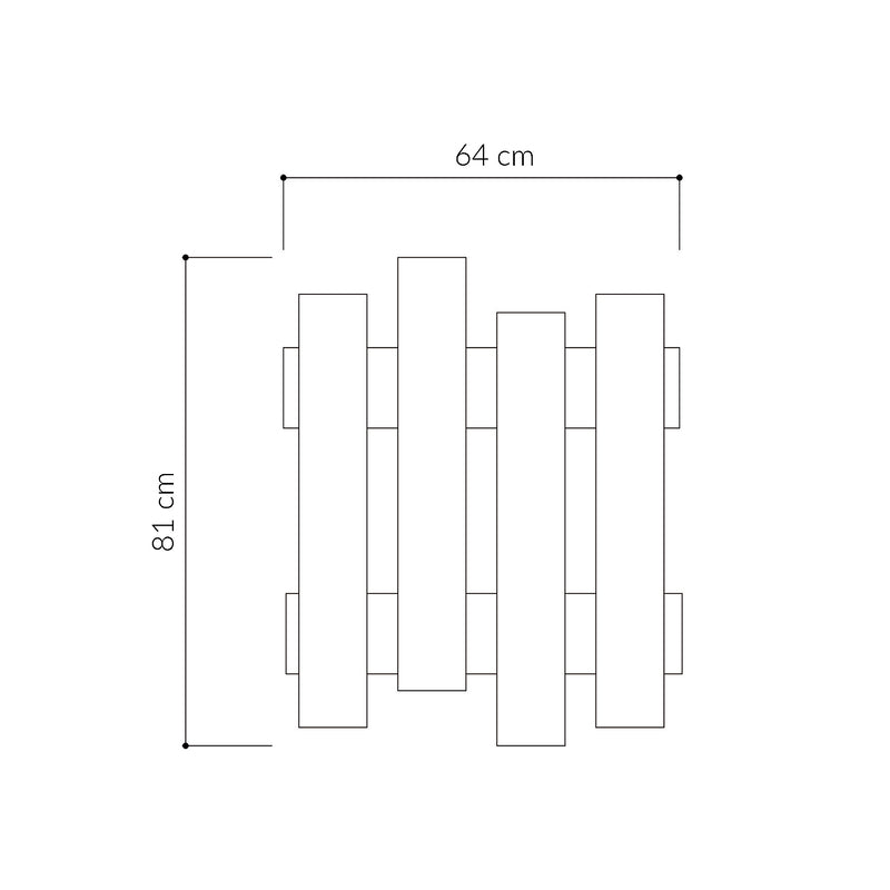 Perchero de Pared Blanco con 8 Ganchos – Diseño de Tablones Estilo Madera, Ideal para Recibidores y Dormitorios - 81x64x4 cm - Buyqualia