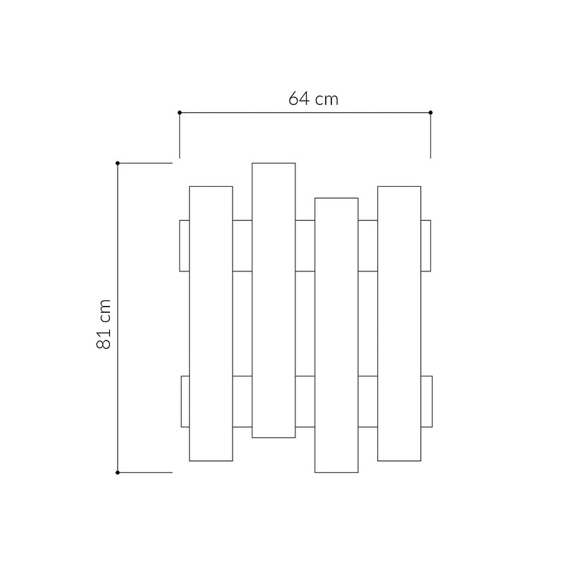 Perchero de Pared Blanco con 8 Ganchos – Diseño de Tablones Estilo Madera, Ideal para Recibidores y Dormitorios - 81x64x4 cm - Buyqualia