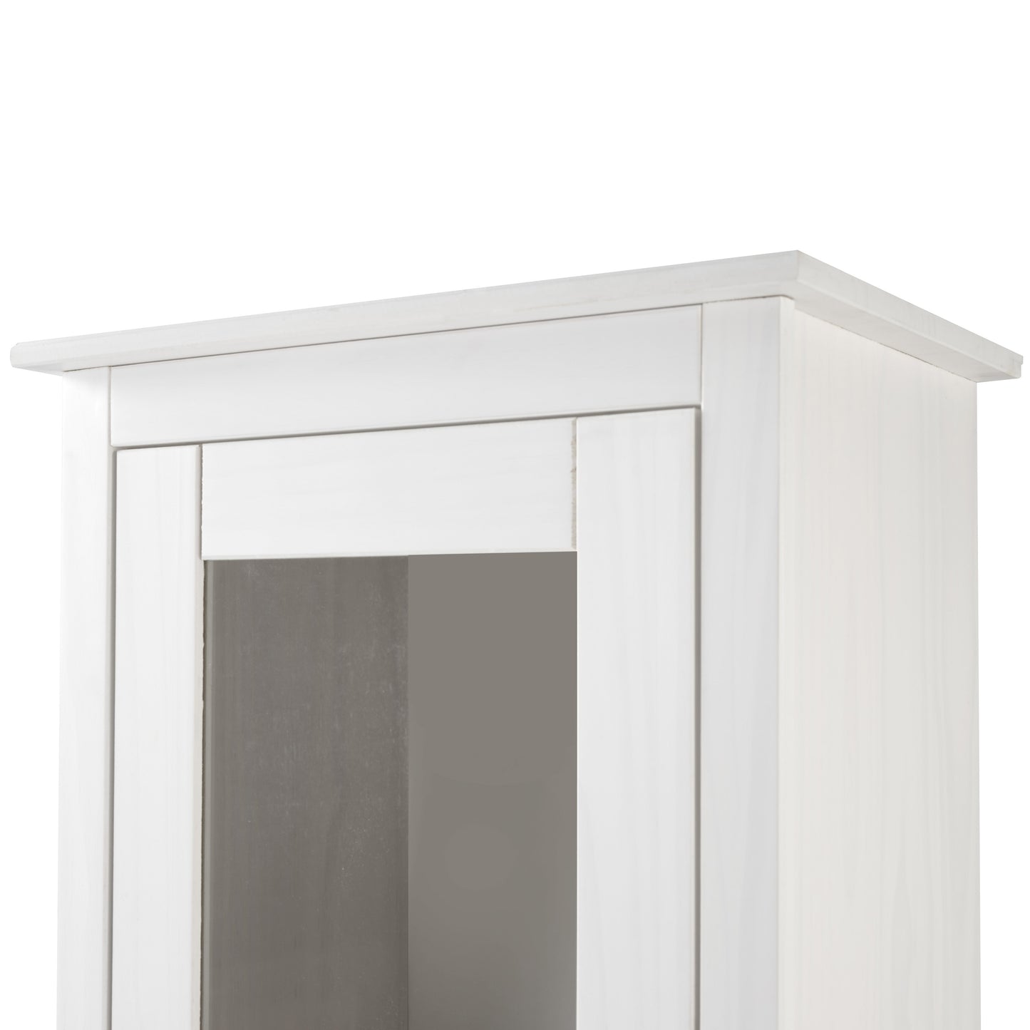Buyqualia - Vitrina OSMA, 1 Puerta + 1 Puerta. 180x50x35, Blanco Abierto