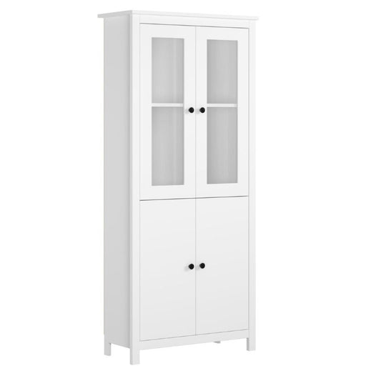 Vitrina Blanca de 4 Puertas con Diseño Moderno