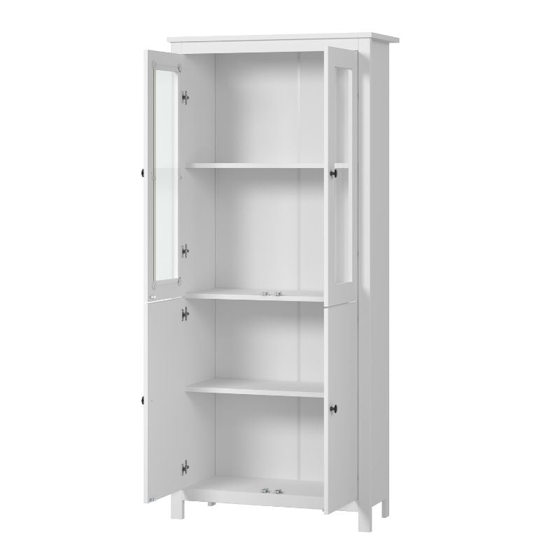 Vitrina Blanca de 4 Puertas con Diseño Moderno