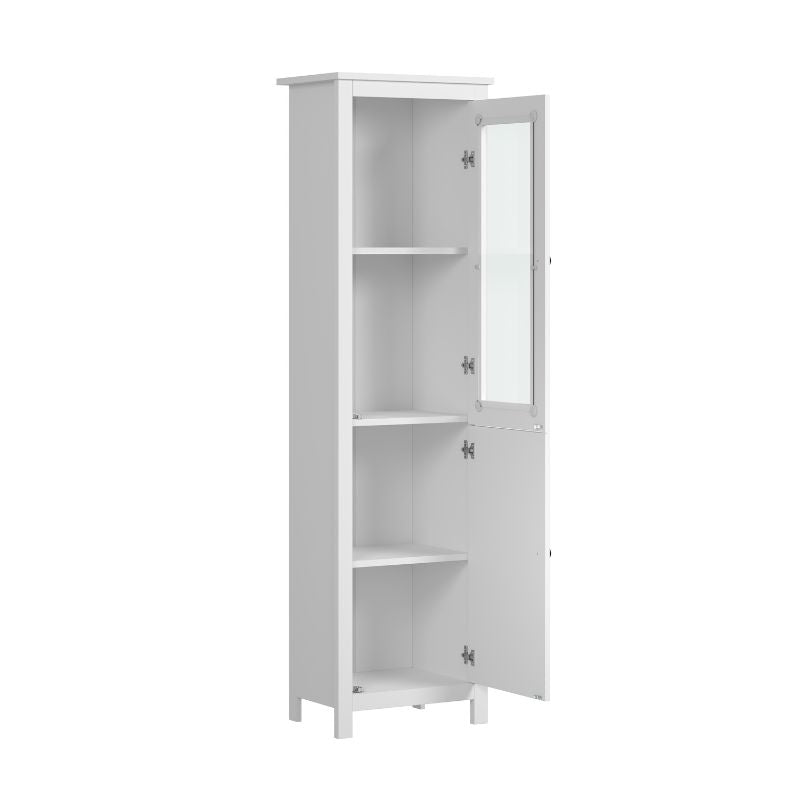 Vitrina Blanca de 4 Puertas con Diseño Moderno