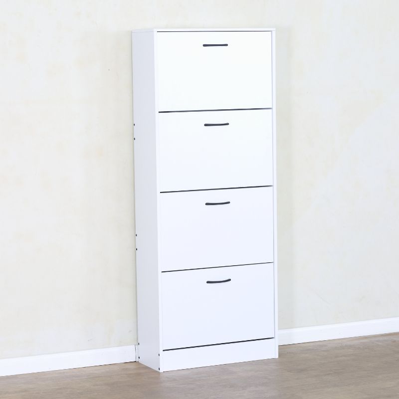 Zapatero organizador vertical de 4 niveles color blanco