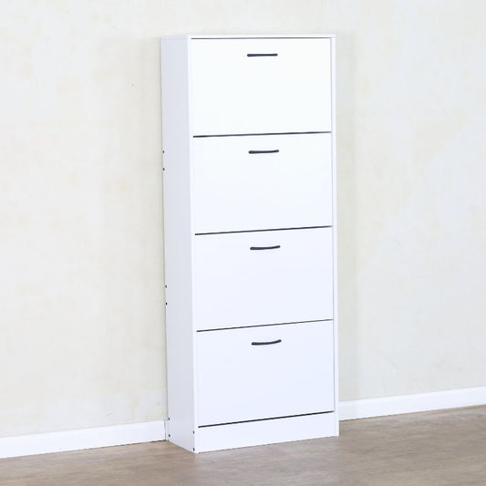 Zapatero organizador vertical de 4 niveles color blanco