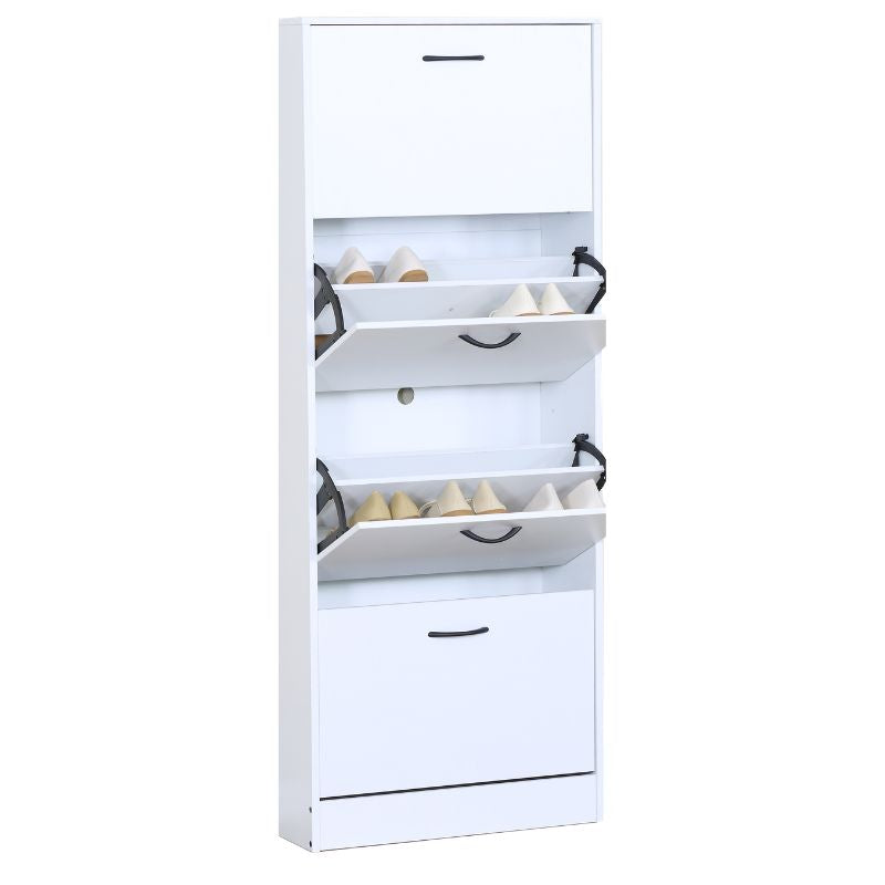 Zapatero organizador vertical de 4 niveles color blanco