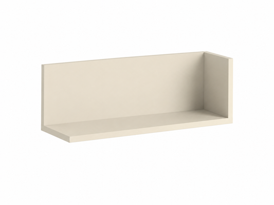 Estantería de Pared en Color Beige – 17x45x20 cm | Diseño Funcional con Balda Inferior y Balda Lateral Derecha - Buyqualia