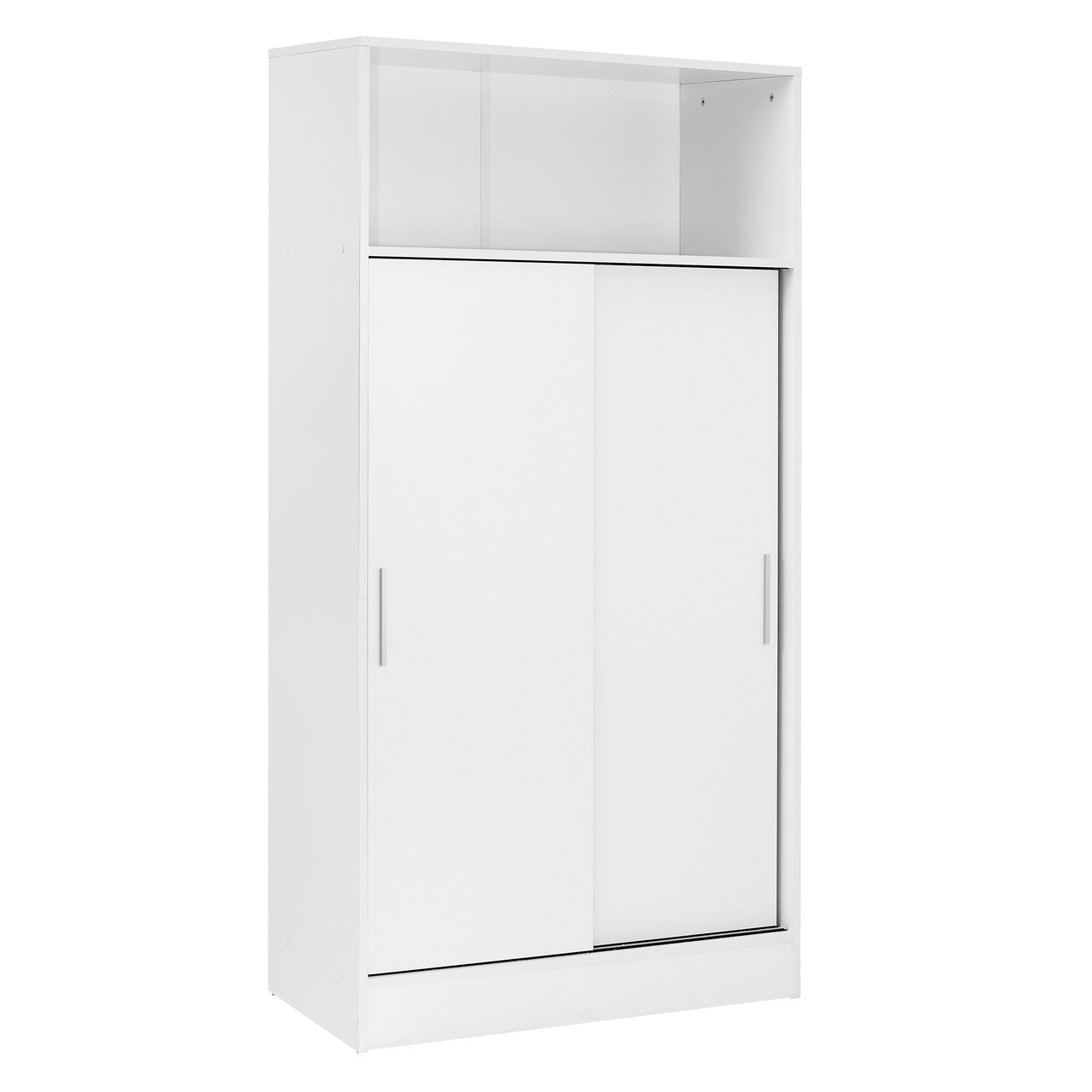 armario despensero multiusos cerrado con puertas correderas color blanco de buyqualia